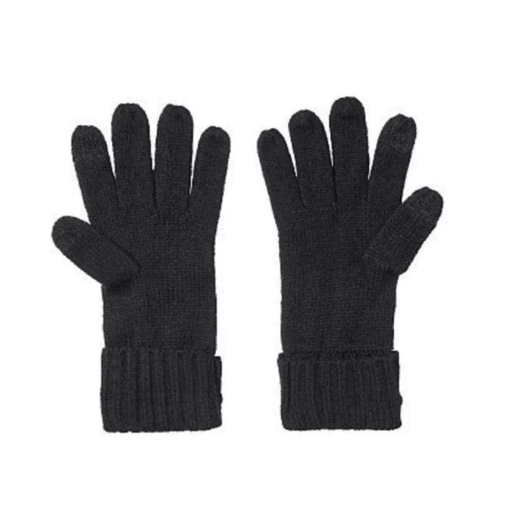 Victoria Secret Black Knit Jeweled Headband and Gloves Gift Set